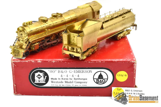 HO Brass - Westside Baltimore & Ohio B&O ‘George Emerson’ 4-4-4-4 - Samhongsa - Unpainted Steam
