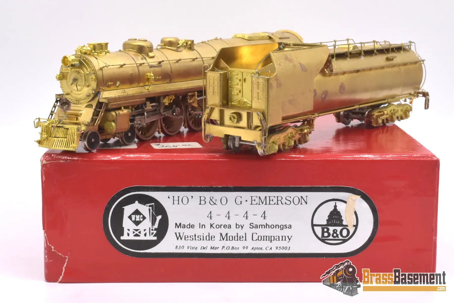 Ho Brass - Westside Baltimore & Ohio B&O ‘George Emerson’ 4 - 4 - 4 - 4 Samhongsa Unpainted Steam