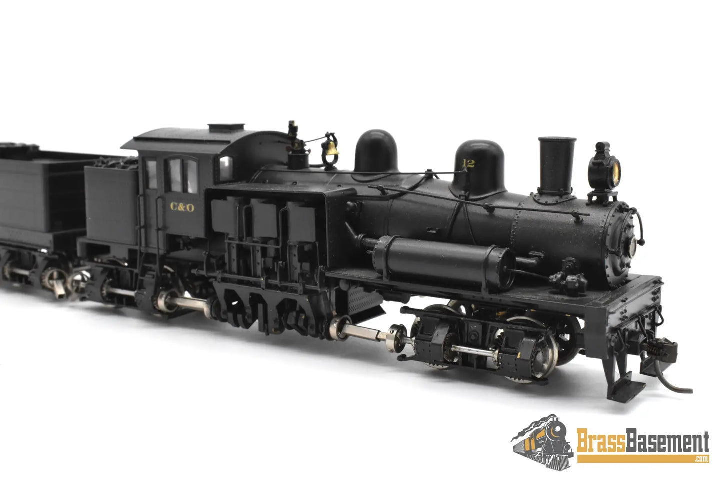 HO Brass - Westside Chesapeake & Ohio Gigantic 4-truck Shay #12 - Pro Painted Steam