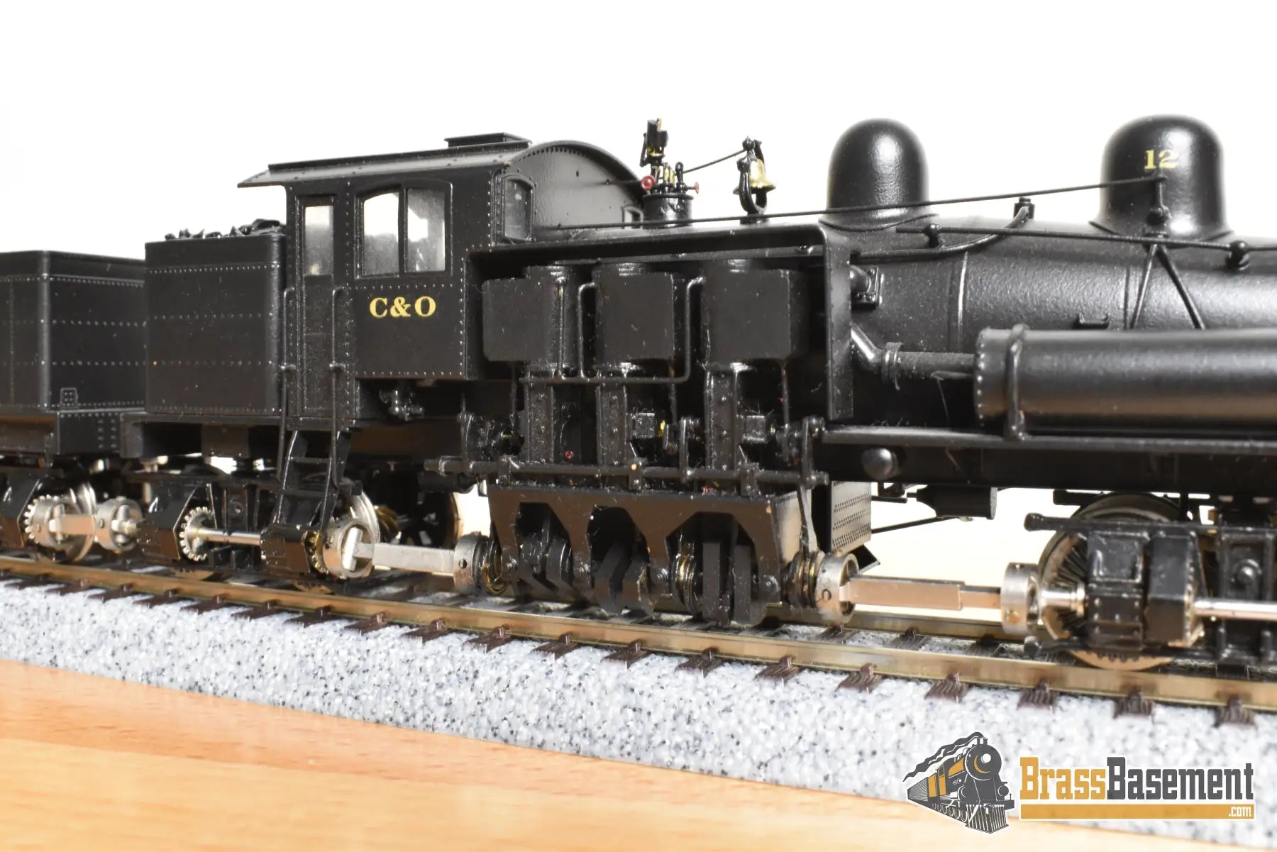 HO Brass - Westside Chesapeake & Ohio Gigantic 4-truck Shay #12 - Pro Painted Steam