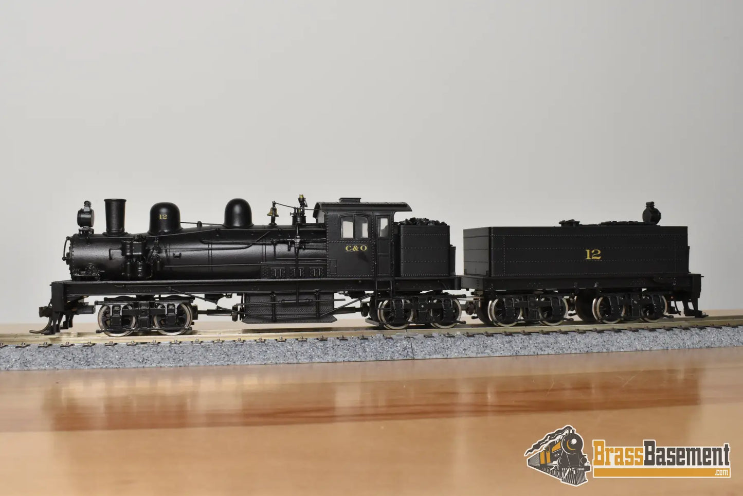 HO Brass - Westside Chesapeake & Ohio Gigantic 4-truck Shay #12 - Pro Painted Steam