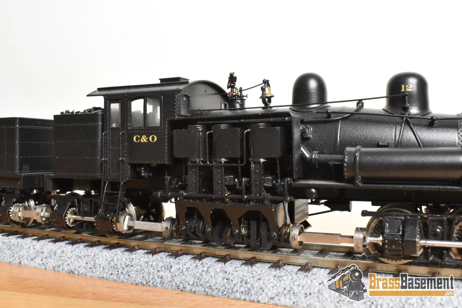 HO Brass - Westside Chesapeake & Ohio Gigantic 4-truck Shay #12 - Pro Painted Steam