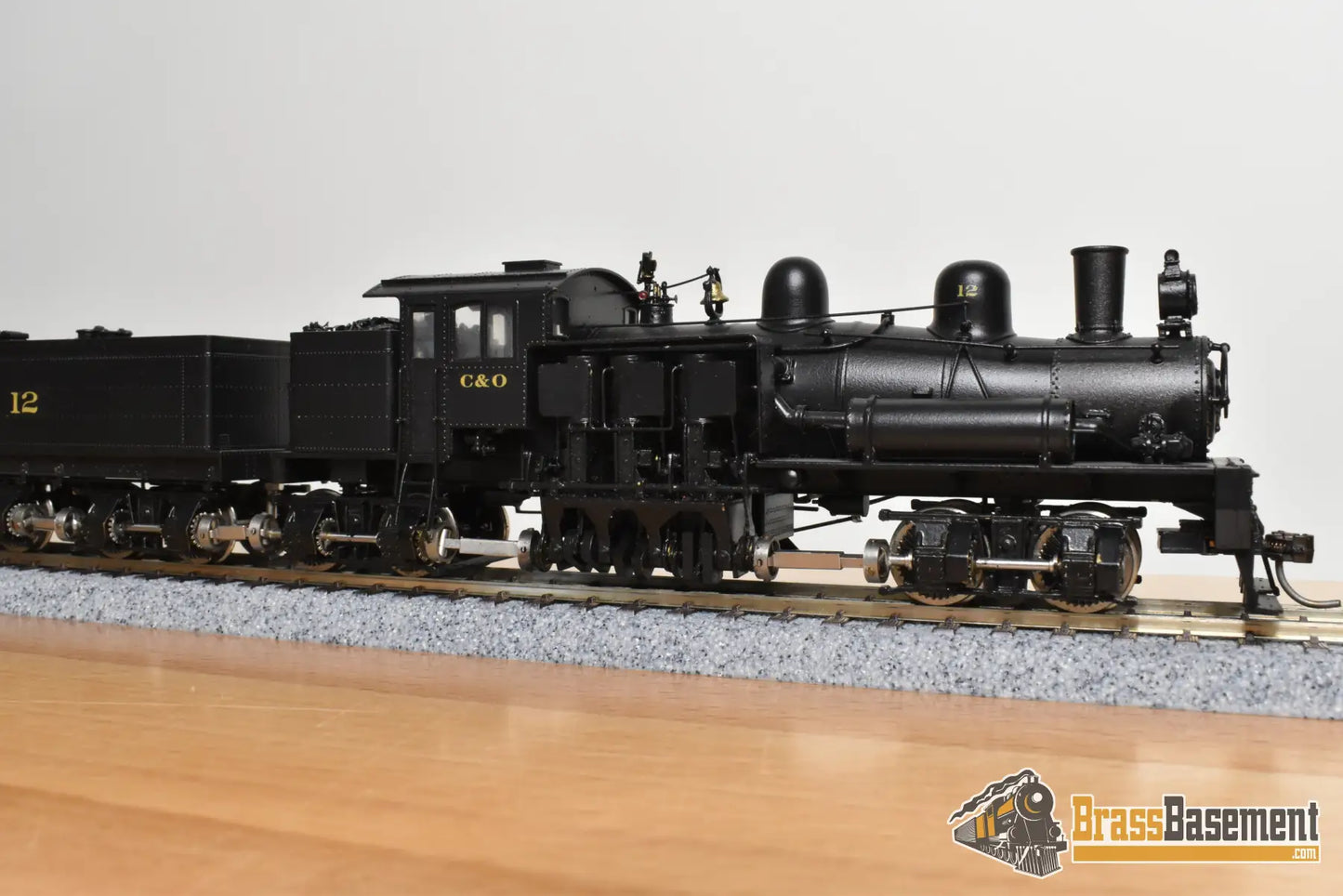 HO Brass - Westside Chesapeake & Ohio Gigantic 4-truck Shay #12 - Pro Painted Steam