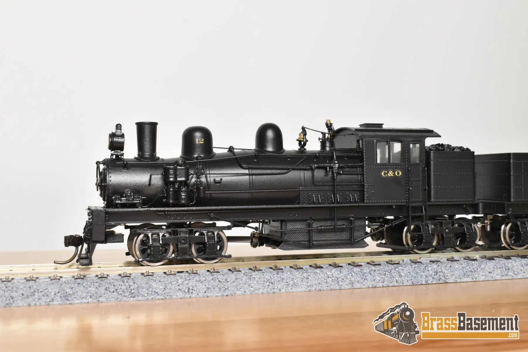 HO Brass - Westside Chesapeake & Ohio Gigantic 4-truck Shay #12 - Pro Painted Steam