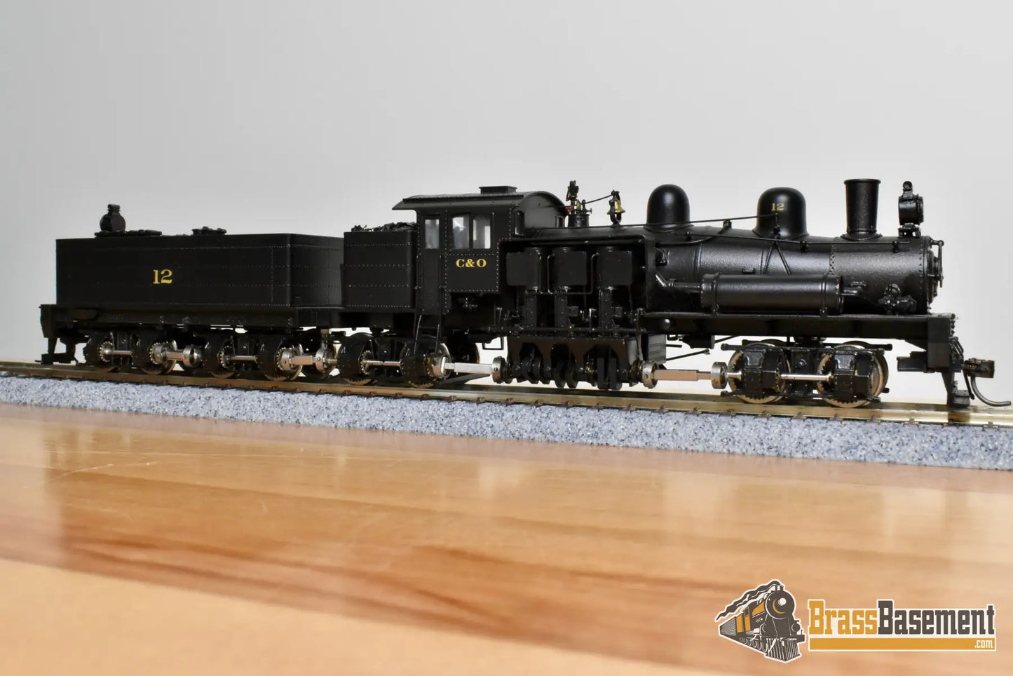 HO Brass - Westside Chesapeake & Ohio Gigantic 4-truck Shay #12 - Pro Painted Steam