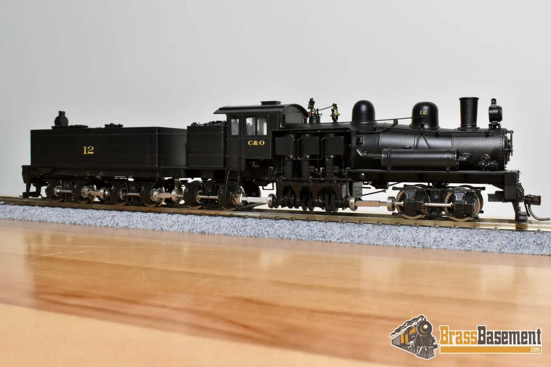 HO Brass - Westside Chesapeake & Ohio Gigantic 4-truck Shay #12 - Pro Painted Steam