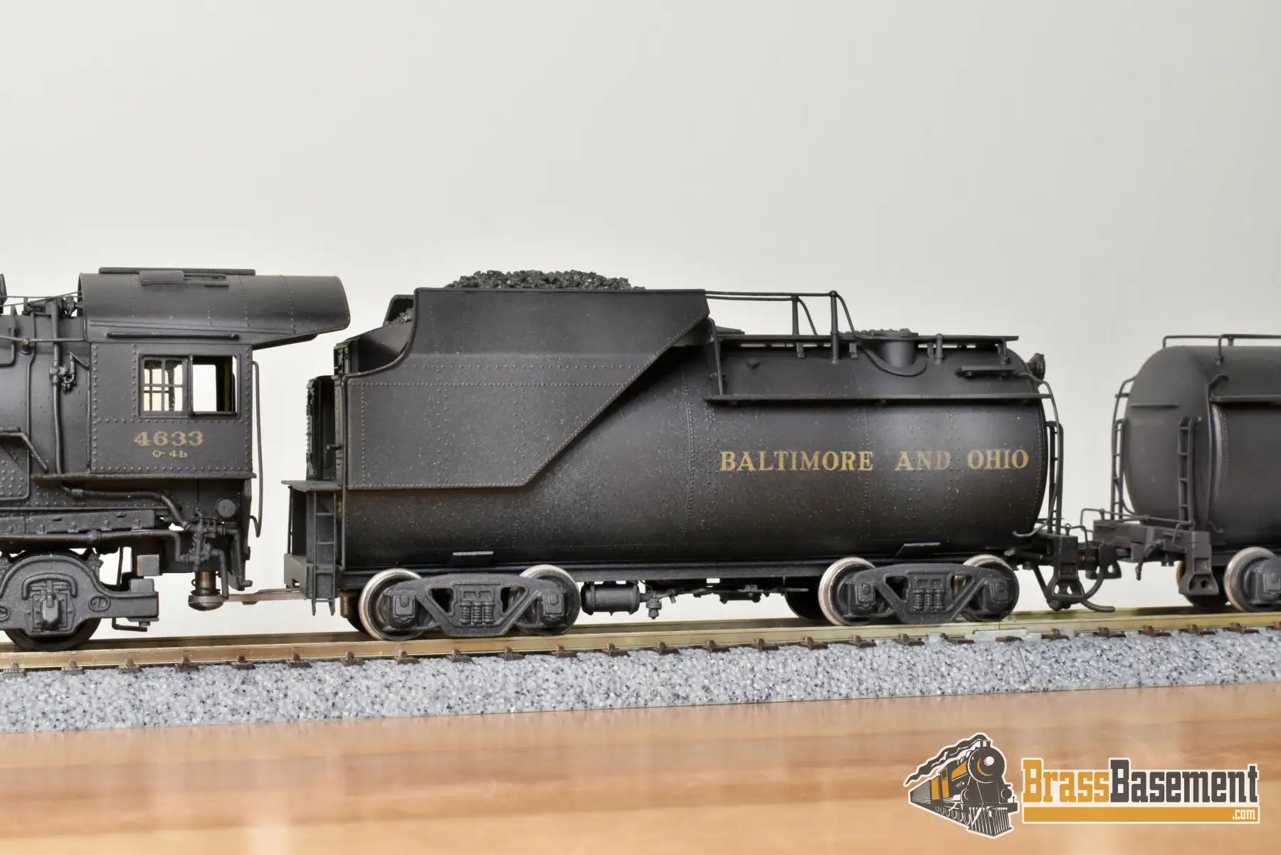 HO Brass - Westside MO-066 Baltimore & Ohio B&O Q-4B 2-8-2 #4633 w/ Aux Tender - Samhongsa Steam
