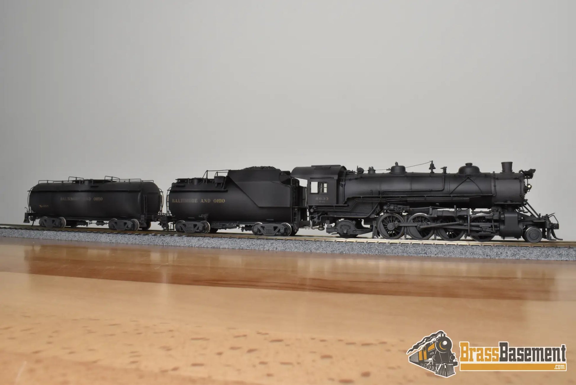 HO Brass - Westside MO-066 Baltimore & Ohio B&O Q-4B 2-8-2 #4633 w/ Aux Tender - Samhongsa Steam