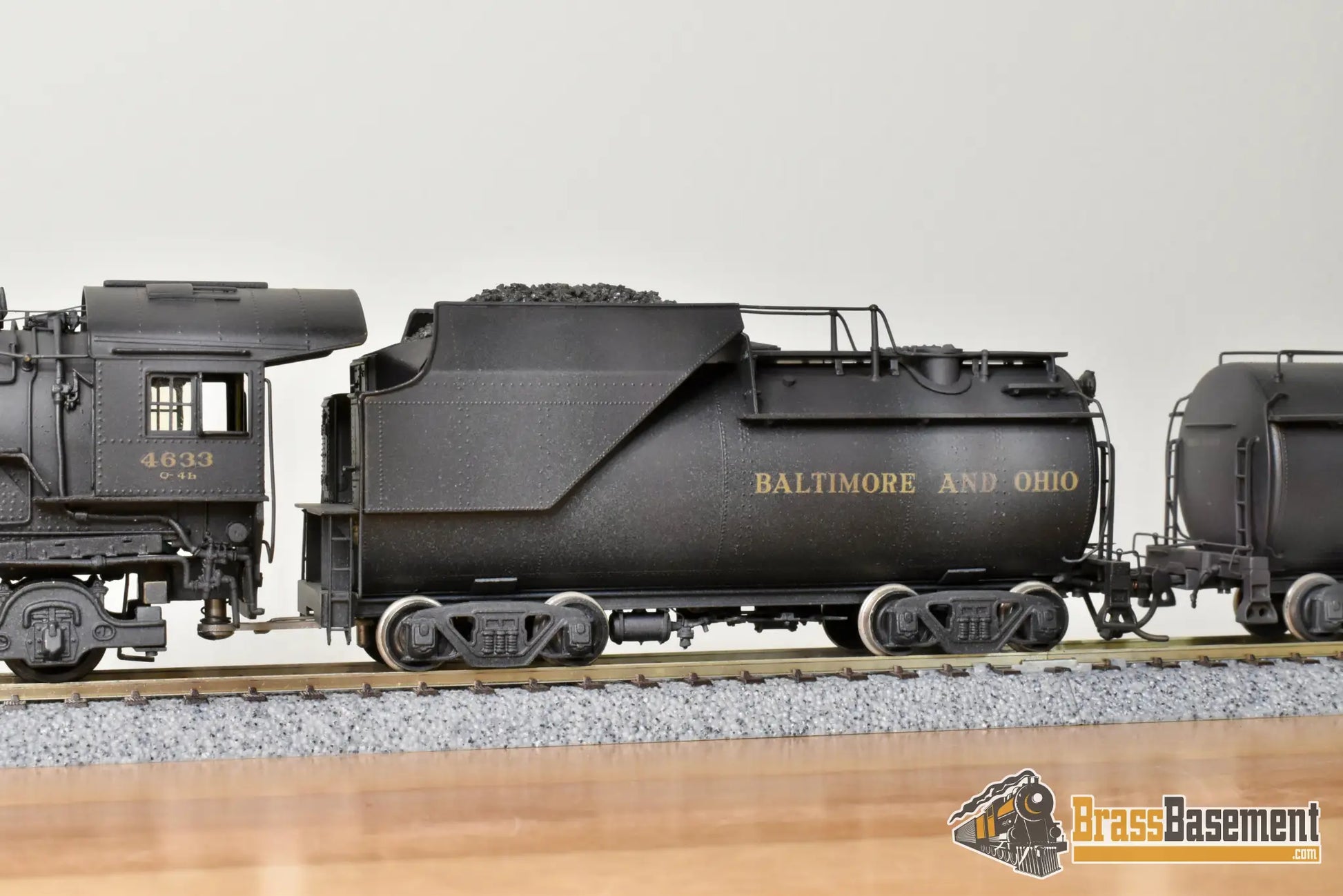 HO Brass - Westside MO-066 Baltimore & Ohio B&O Q-4B 2-8-2 #4633 w/ Aux Tender - Samhongsa Steam