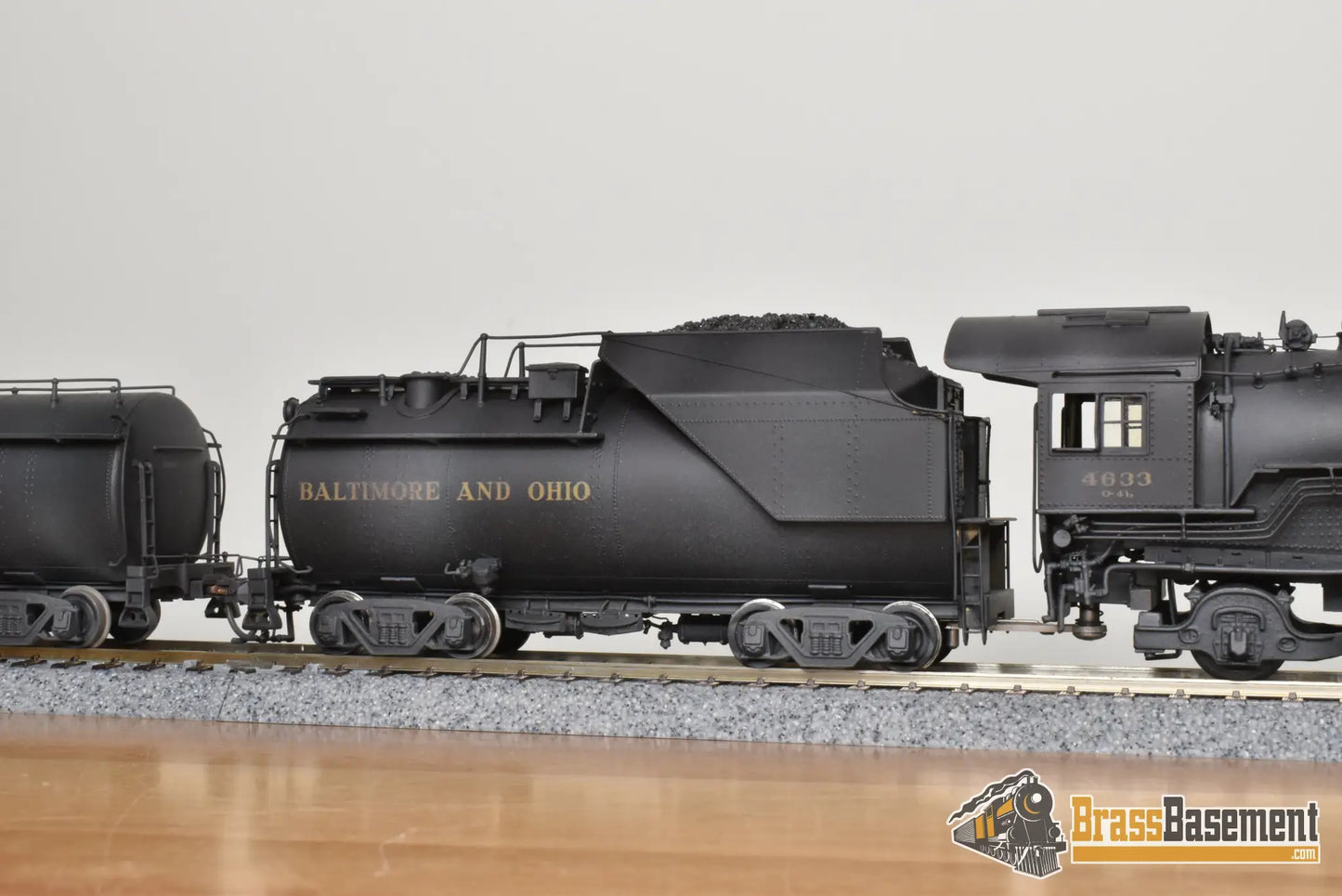 HO Brass - Westside MO-066 Baltimore & Ohio B&O Q-4B 2-8-2 #4633 w/ Aux Tender - Samhongsa Steam