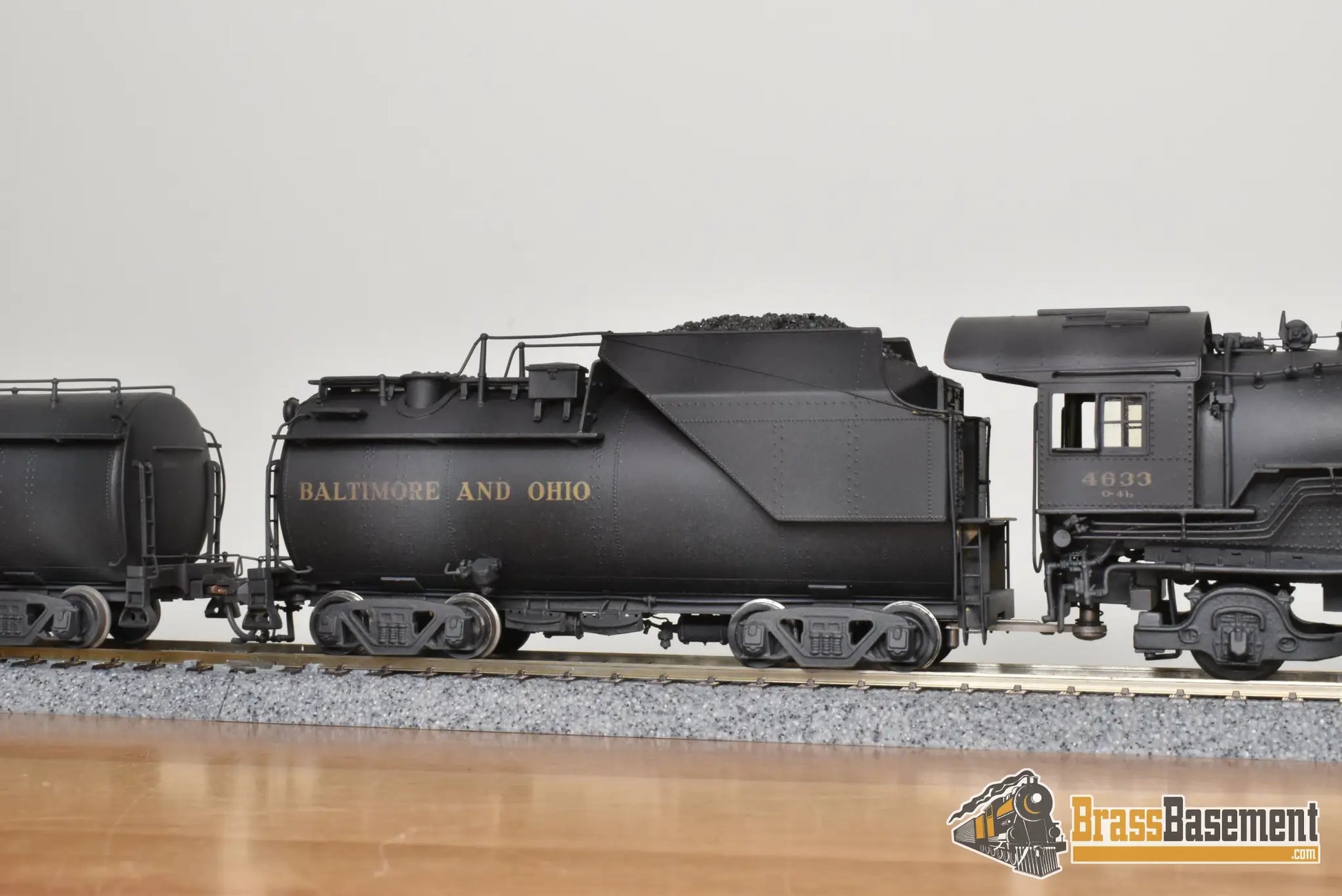 HO Brass - Westside MO-066 Baltimore & Ohio B&O Q-4B 2-8-2 #4633 w/ Aux Tender - Samhongsa Steam