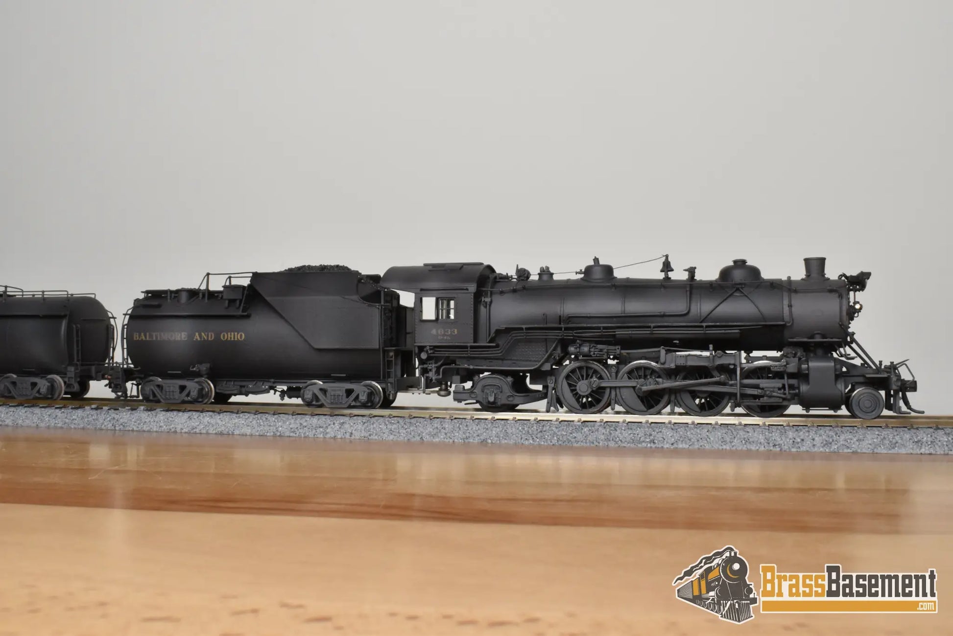 HO Brass - Westside MO-066 Baltimore & Ohio B&O Q-4B 2-8-2 #4633 w/ Aux Tender - Samhongsa Steam