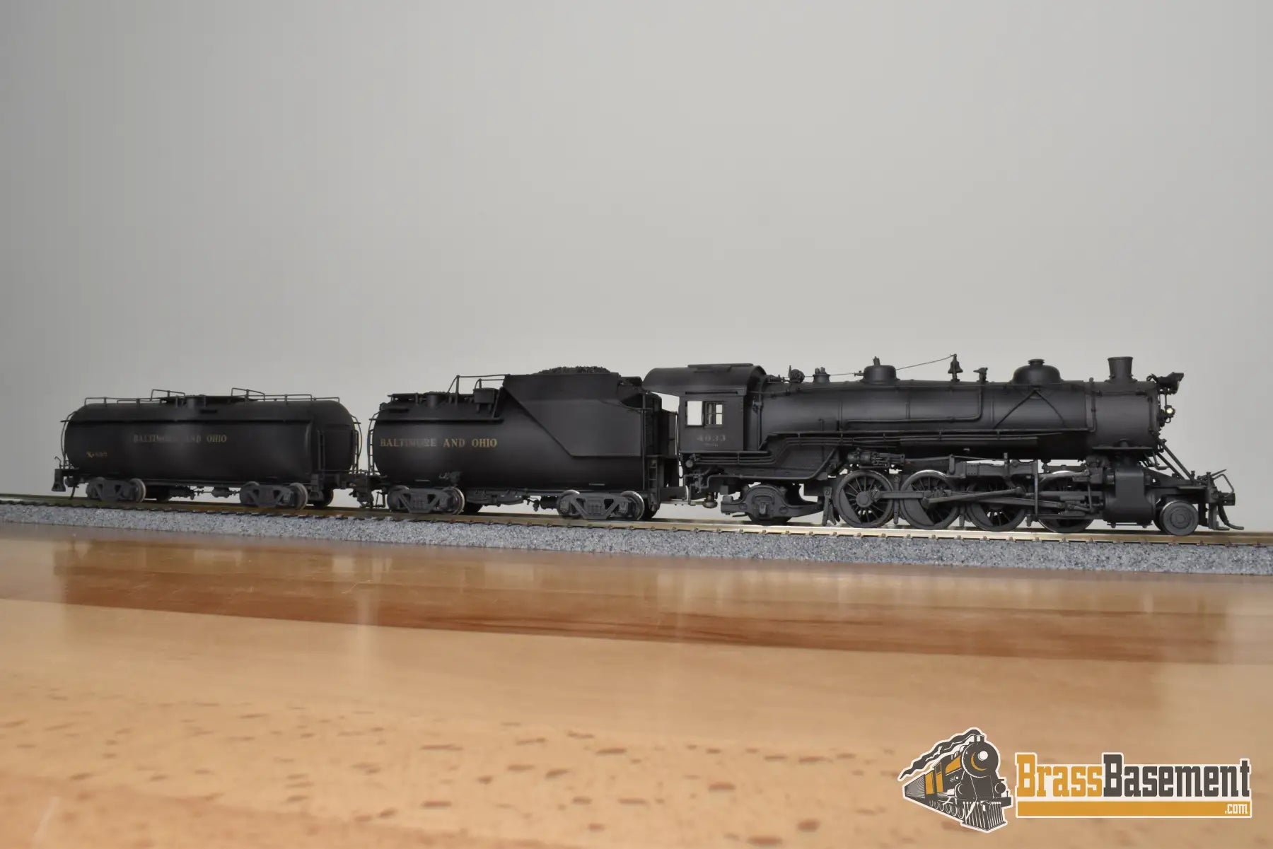 HO Brass - Westside MO-066 Baltimore & Ohio B&O Q-4B 2-8-2 #4633 w/ Aux Tender - Samhongsa Steam