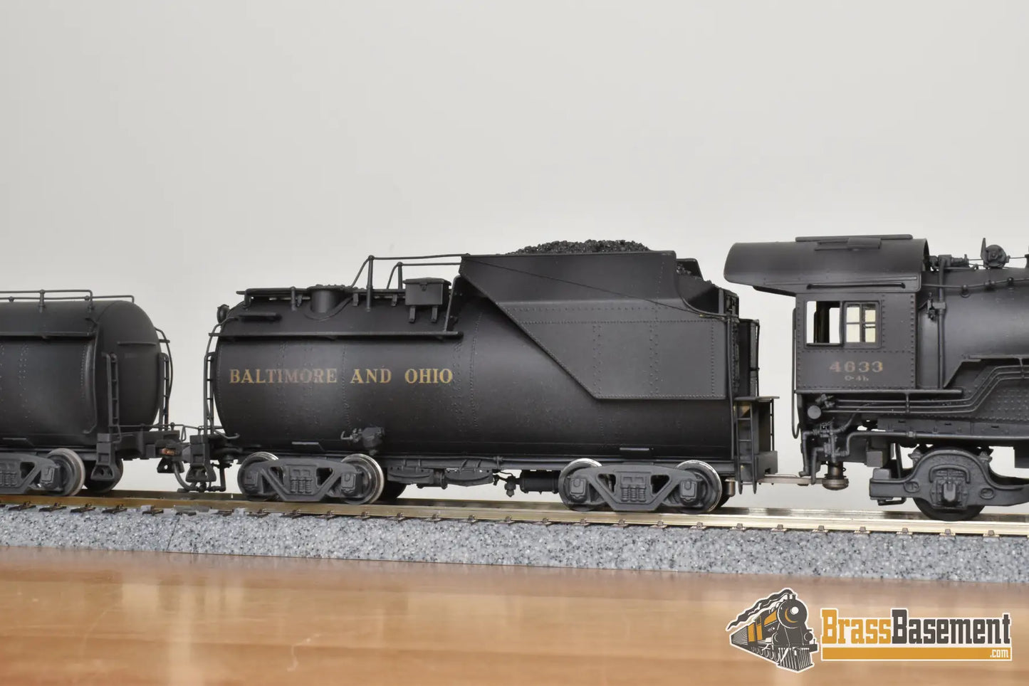 HO Brass - Westside MO-066 Baltimore & Ohio B&O Q-4B 2-8-2 #4633 w/ Aux Tender - Samhongsa Steam