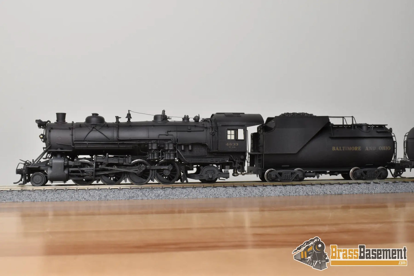 HO Brass - Westside MO-066 Baltimore & Ohio B&O Q-4B 2-8-2 #4633 w/ Aux Tender - Samhongsa Steam