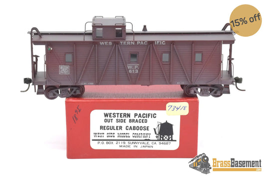 Ho Brass - Westside Models Western Pacific Wp Wood Sided Caboose Custom Paint Freight