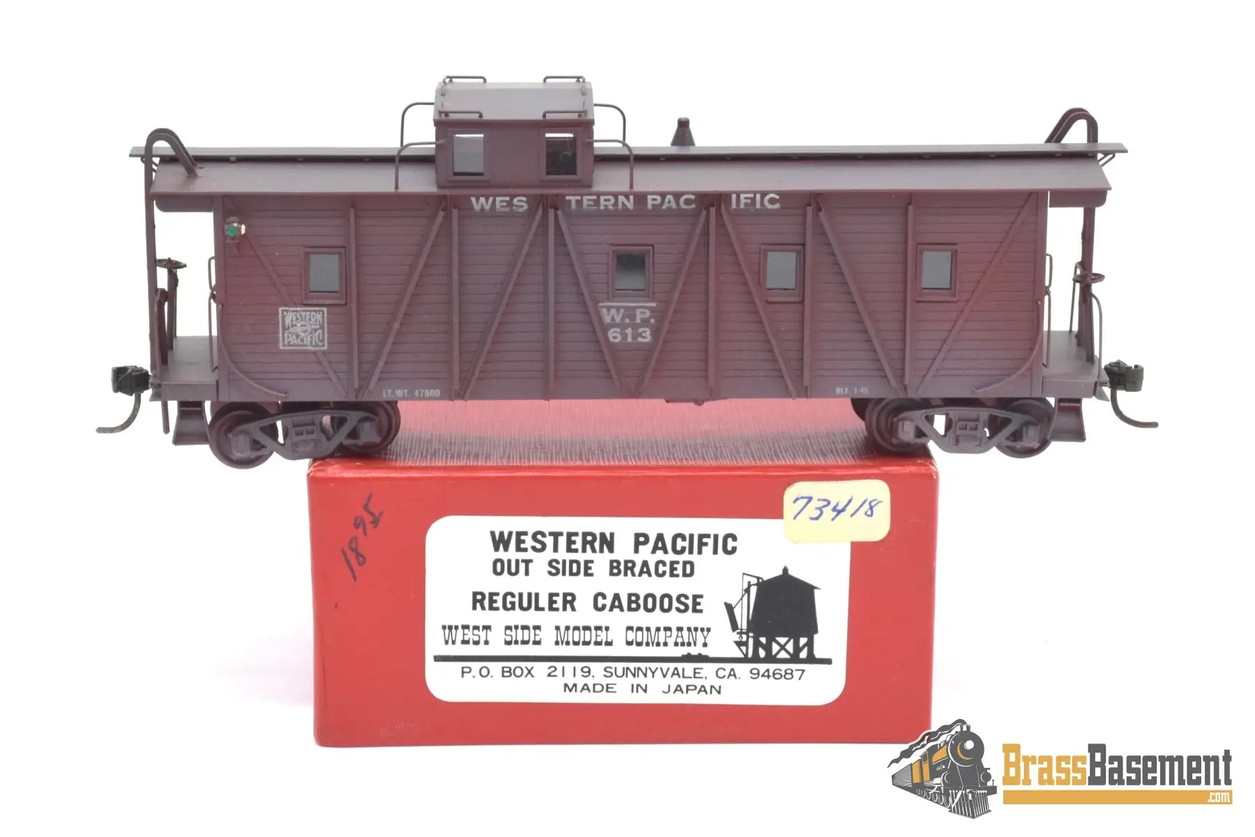 Ho Brass - Westside Models Western Pacific Wp Wood Sided Caboose Custom Paint Freight