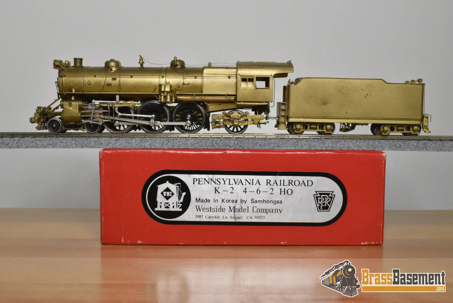 HO Brass - Westside Pennsylvania RR PRR K-2 4-6-2 - Unpainted - Samhongsa - Steam