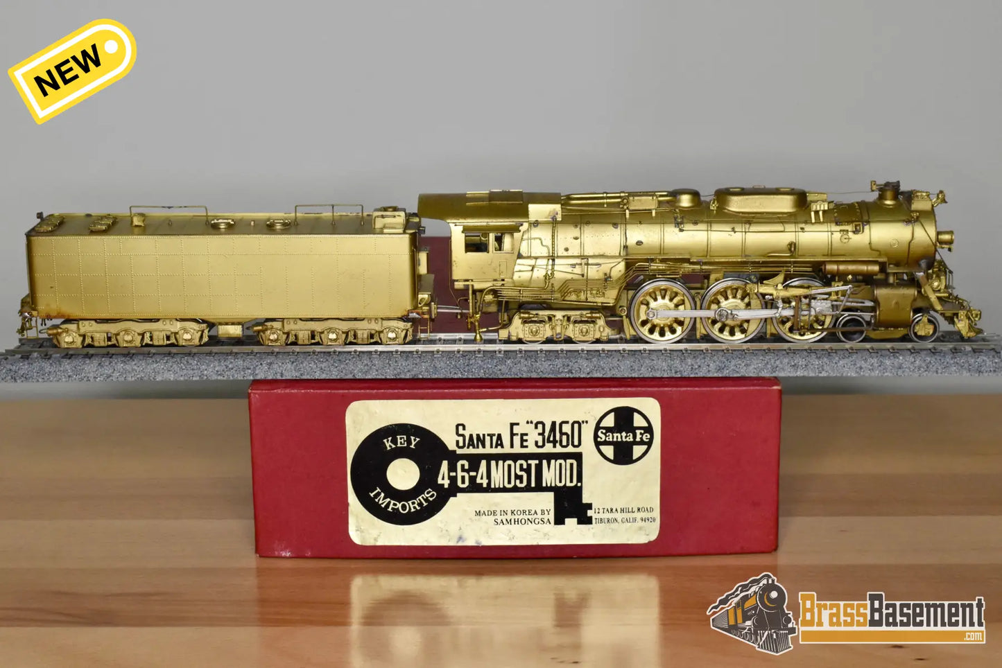 HO Brass Key Imports Santa Fe ATSF 4 6 4 #3460 Most Modern Unpainted Steam