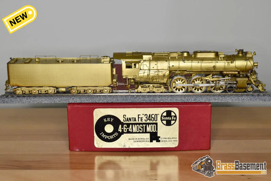 HO Brass Key Imports Santa Fe ATSF 4 6 4 #3460 Most Modern Unpainted Steam