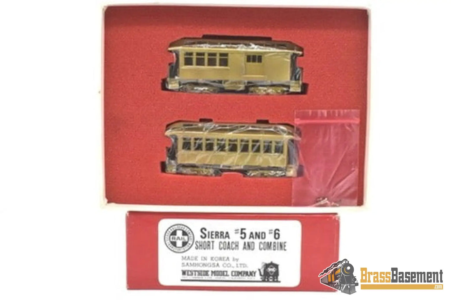 Ho Brass - Westside Sierra Railroad Short Coach And Combine Set Mint Passenger