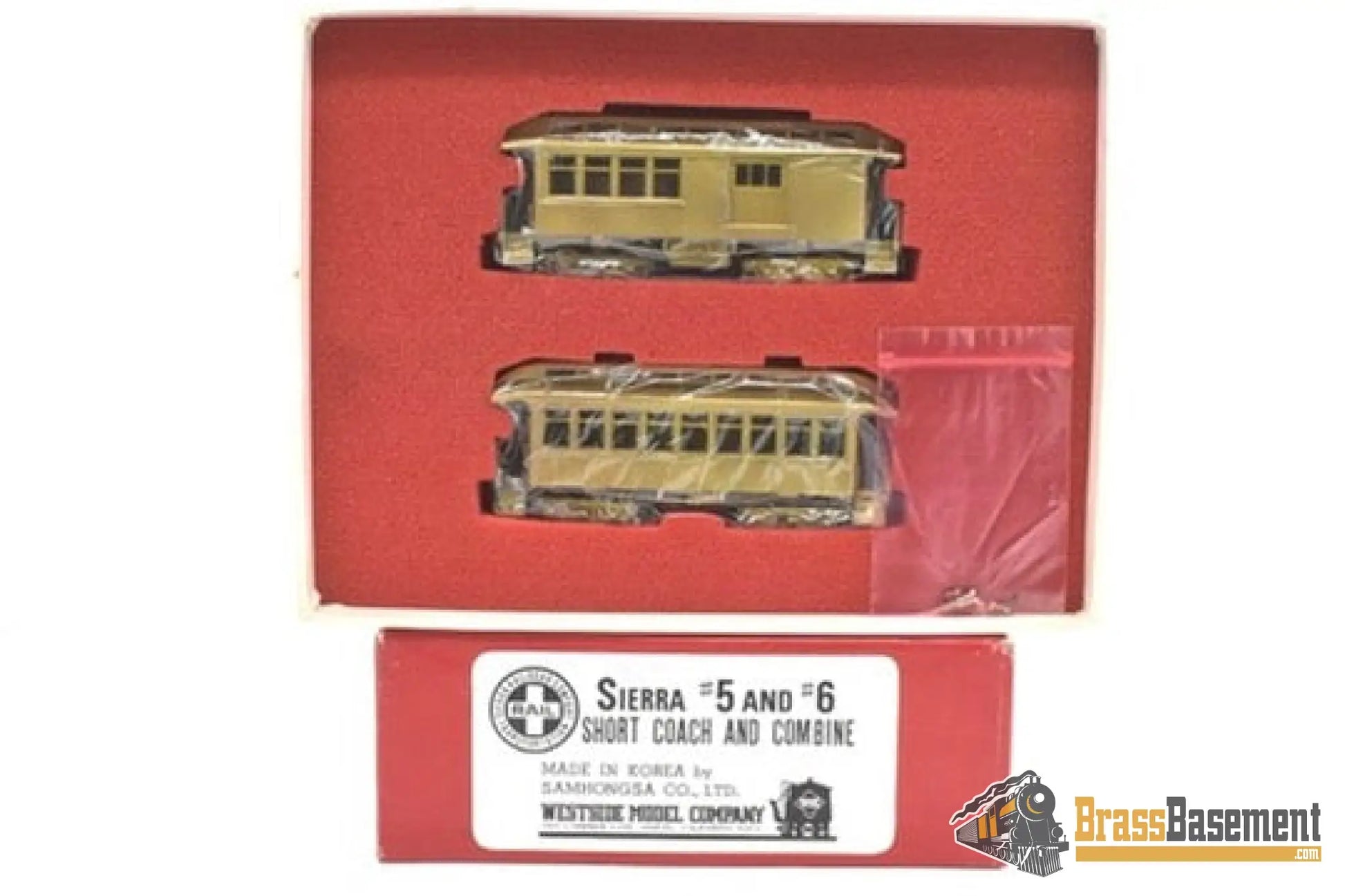 Ho Brass - Westside Sierra Railroad Short Coach And Combine Set Mint Passenger