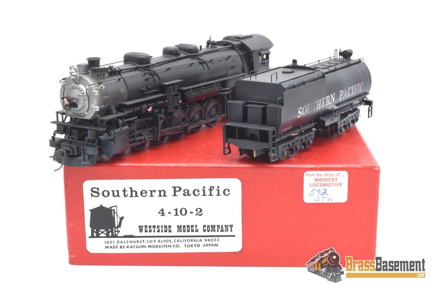 Ho Brass - Westside Southern Pacific 4 - 10 - 2 Ftt Custom Paint