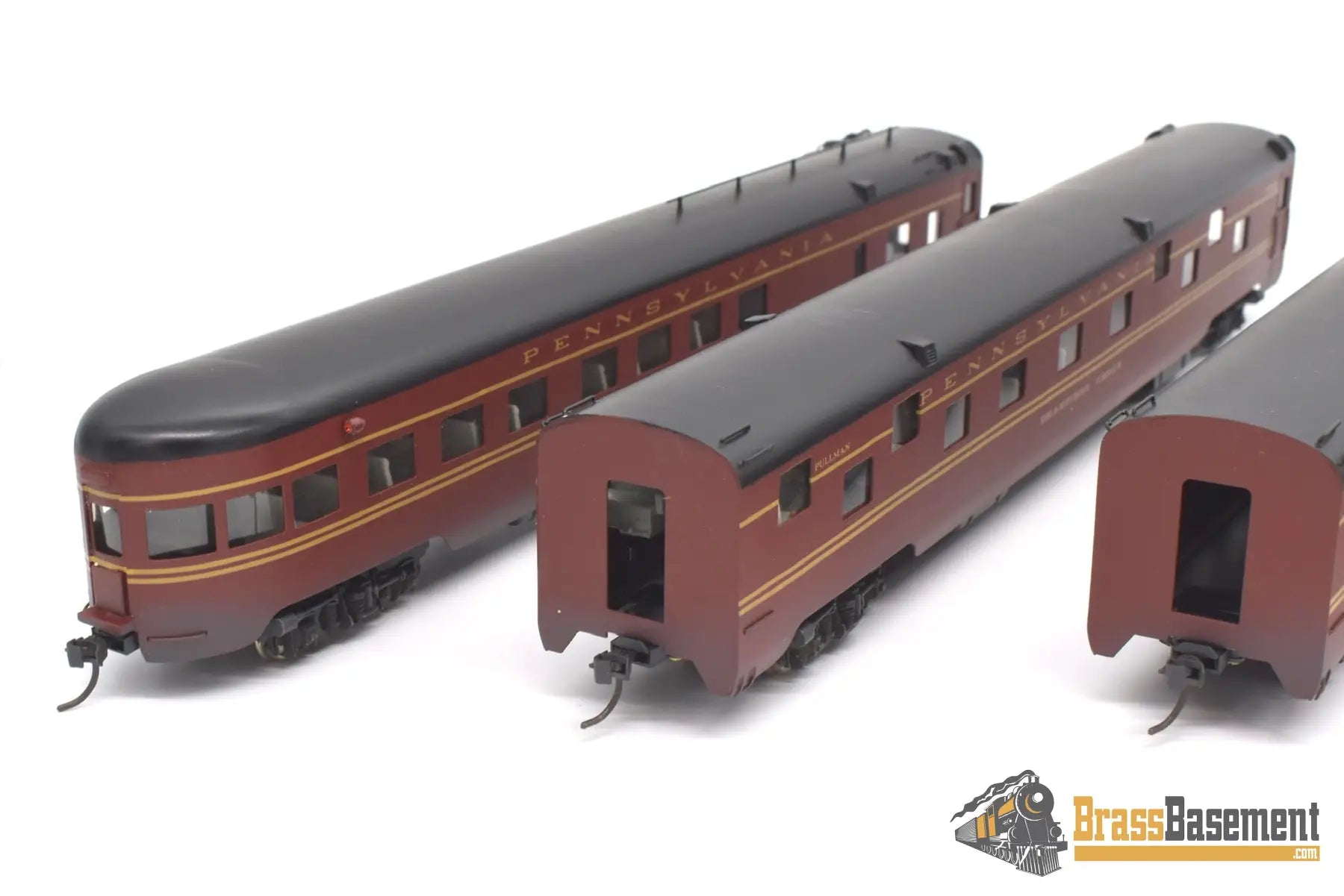 Ho Brass - Wmc Pennsylvania Rr Prr 5 Car Passenger Set Nice Custom Paint Ktm