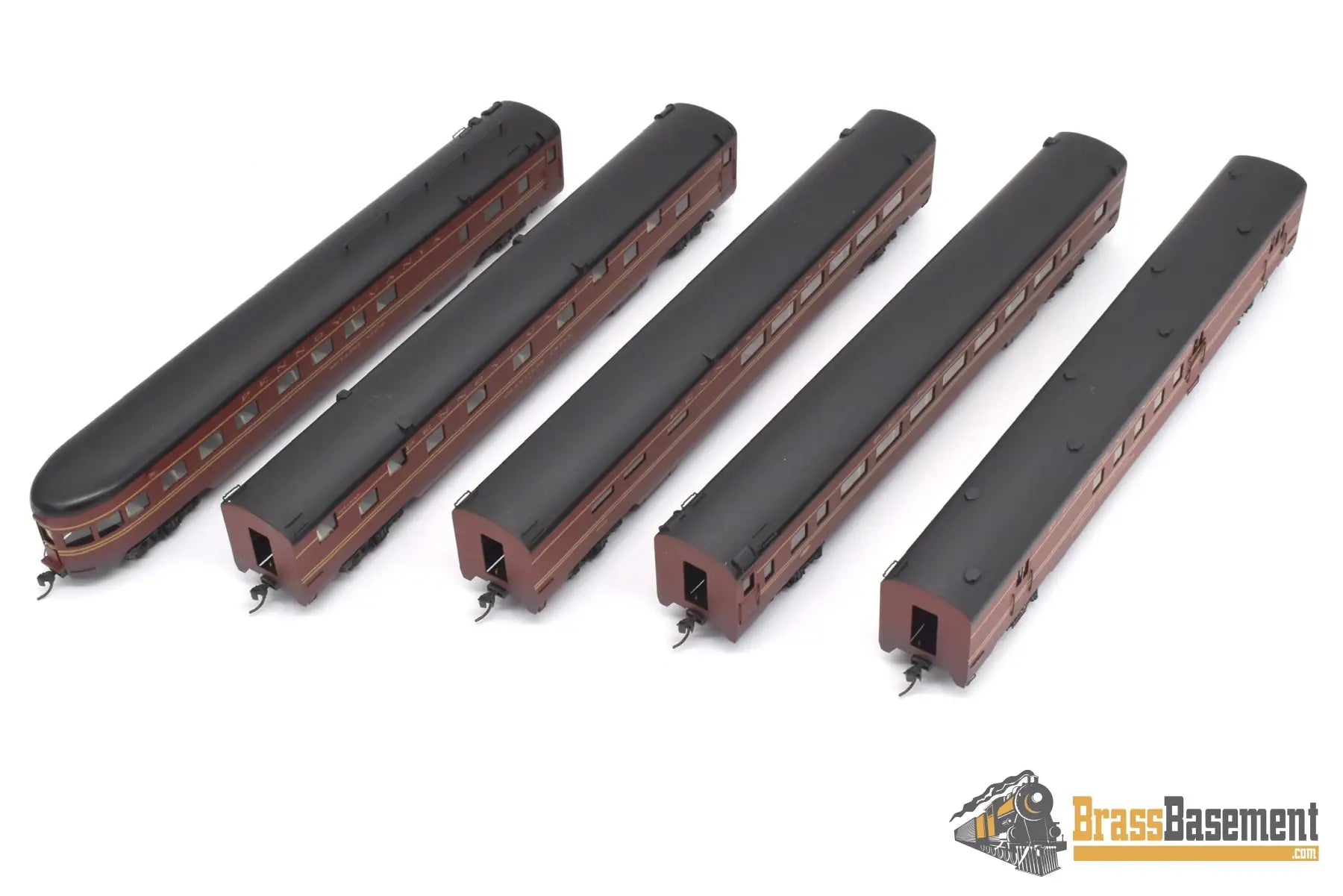 Ho Brass - Wmc Pennsylvania Rr Prr 5 Car Passenger Set Nice Custom Paint Ktm