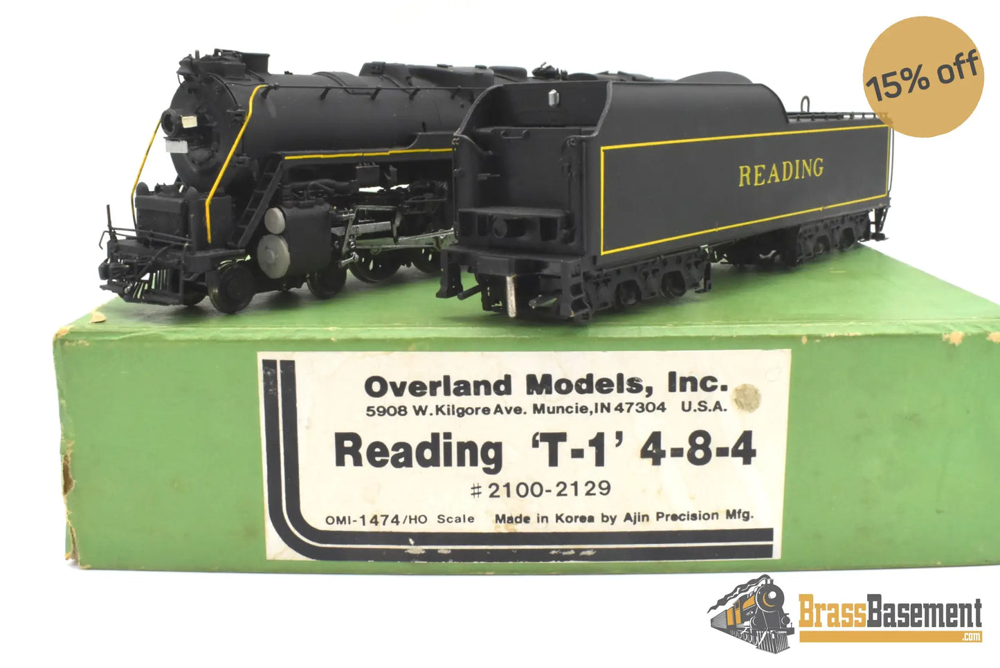 Ho Budget Brass - Omi 1474 Reading Railroad T-1 4-8-4 Cp Ramble Steam