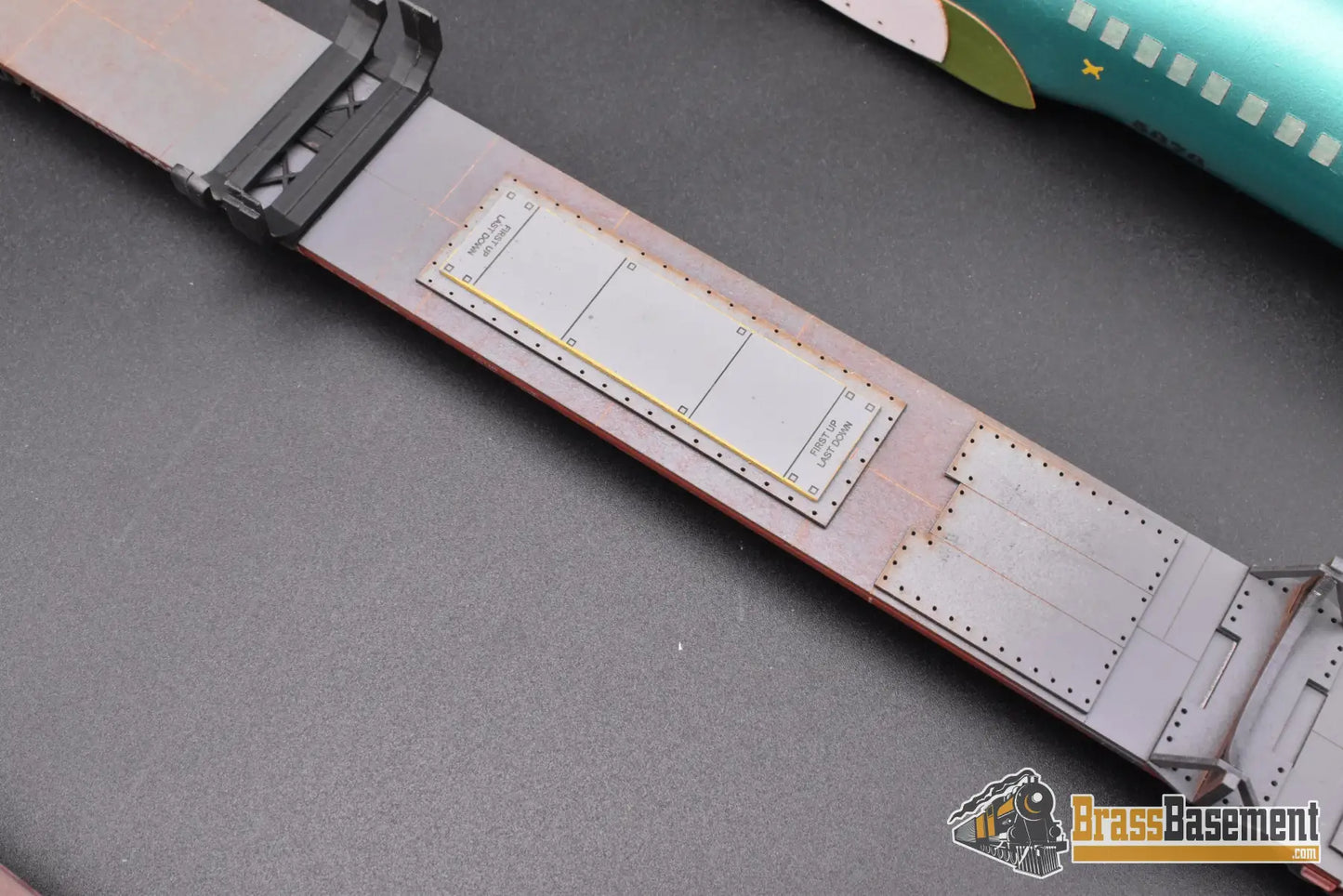 HO Custom Trains - DC-10 Fuselage Car Set - Two Idler Flats and Two Fuselage Flat Cars - Custom Paint Freight