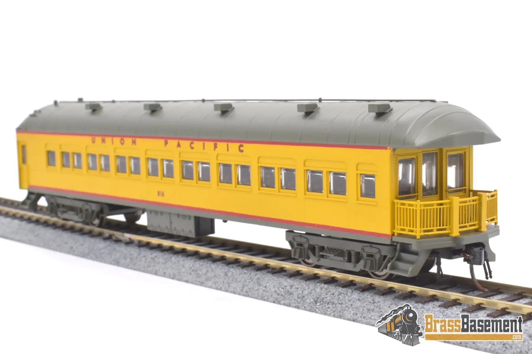 Ho Plastic - Golden Gate Depot Union Pacific Up Harriman Passenger Car Set 8 Pack Yellow