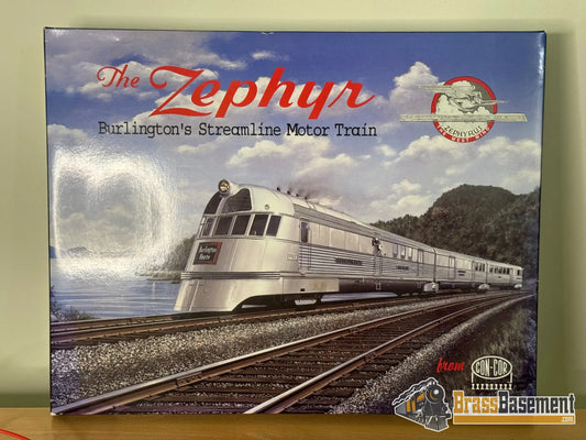 Ho Scale Con-Cor Cb&Q Burlington Zephyr #9900 - Original Version Single Headlight Passenger