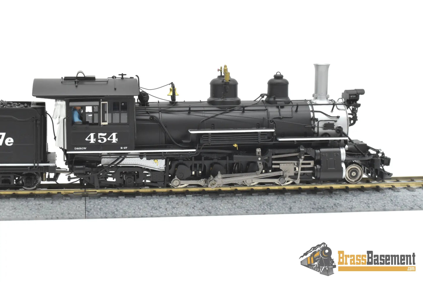 HOn3 Brass - Division Point Rio Grande DRGW K-27 2-8-2 #454 - Boo-Rim MINT Steam