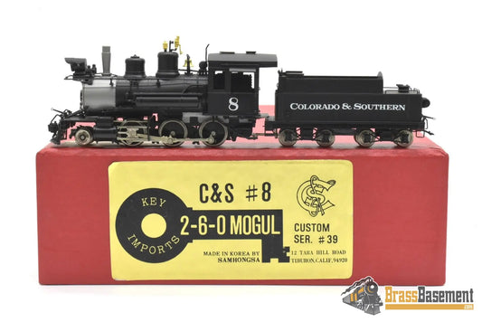 HOn3 Brass - Key Colorado & Southern C&S 2-6-0 #8 Mogul - F/P CS39 Steam