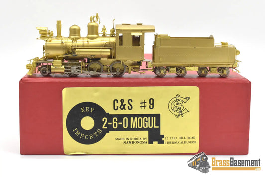 HOn3 Brass - Key Colorado & Southern C&S 2-6-0 #9 Mogul - Unpainted Mint Steam