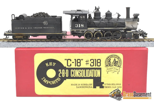 Hon3 Brass - Key Imports C - 18 2 - 8 - 0 #318 Custom Painted Not Running Steam