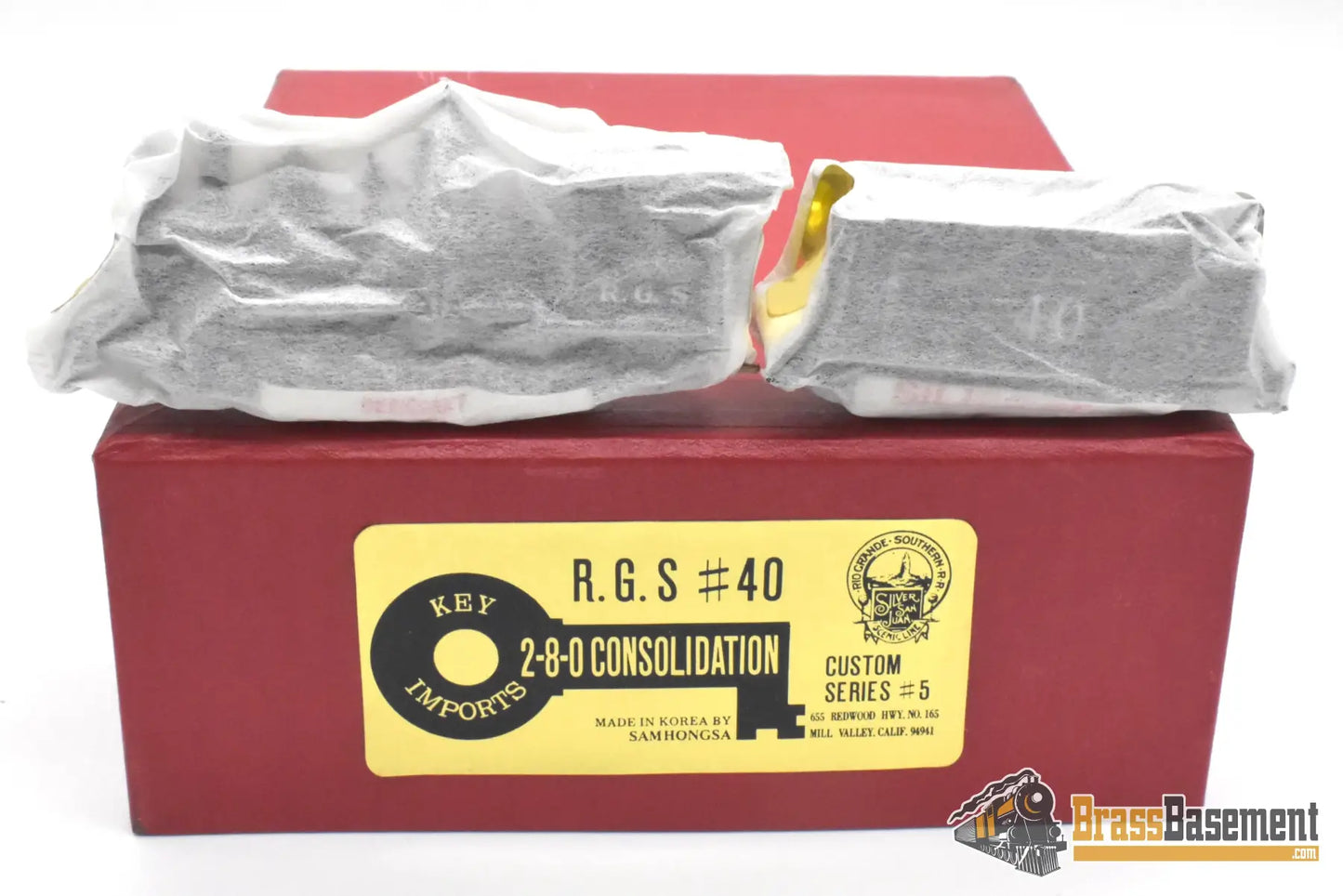HOn3 Brass - Key Imports Rio Grande Southern RGS #40 2-8-0 - CS #5 FP NEW Steam