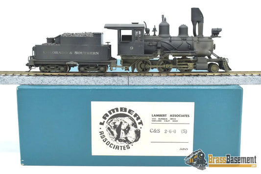 Hon3 Brass - Lambert Colorado & Southern C&S 2 - 6 - 0 #9 W/ Beartrap Stack C/P Steam