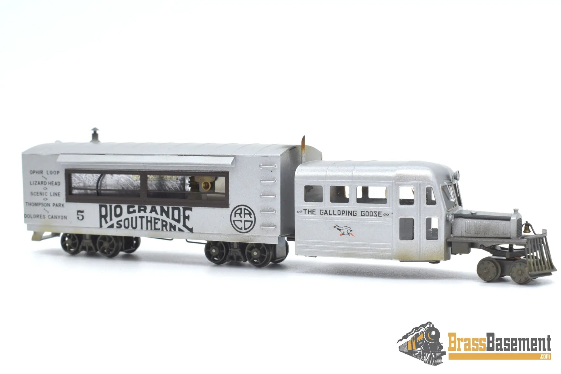 Hon3 Brass - Lambert Rio Grande Southern Rgs Galloping Goose #5 F/P Full Interior Passenger