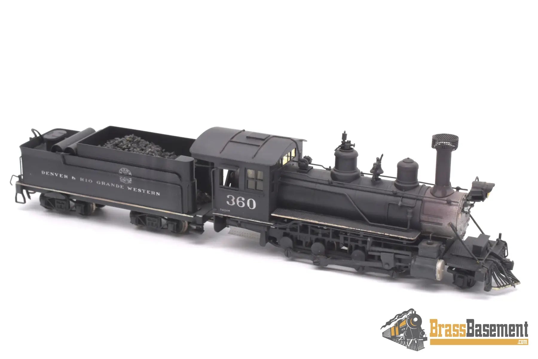 Hon3 Brass - Njcb Drgw Rio Grande C - 21 2 - 8 - 0 #360 Custom Painted Steam