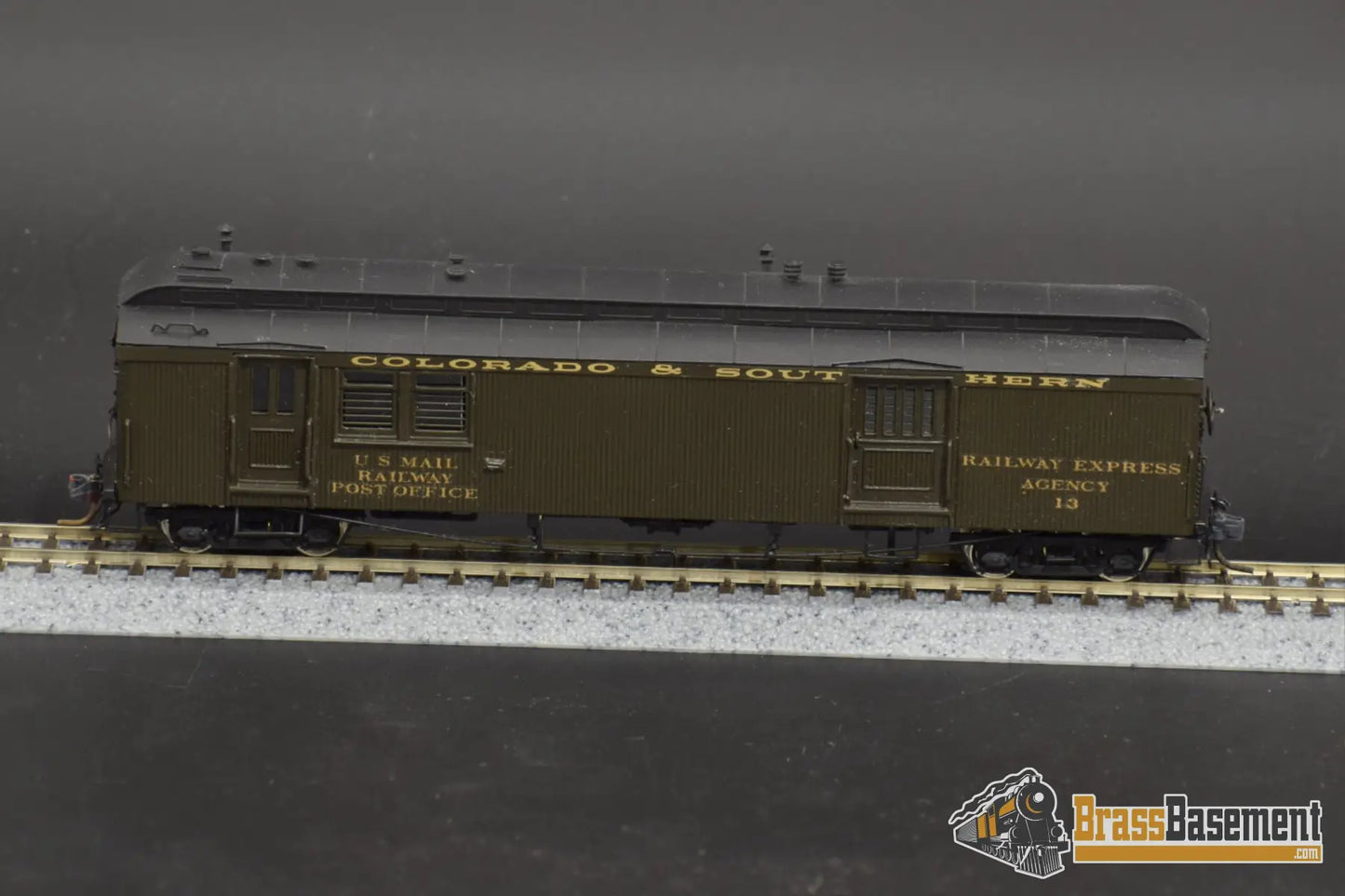 Hon3 Brass - Omi 3175 Colorado & Southern Baggage Mail Car #13 Nice Custom Passenger