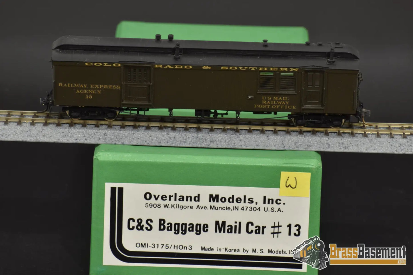 Hon3 Brass - Omi 3175 Colorado & Southern Baggage Mail Car #13 Nice Custom Passenger