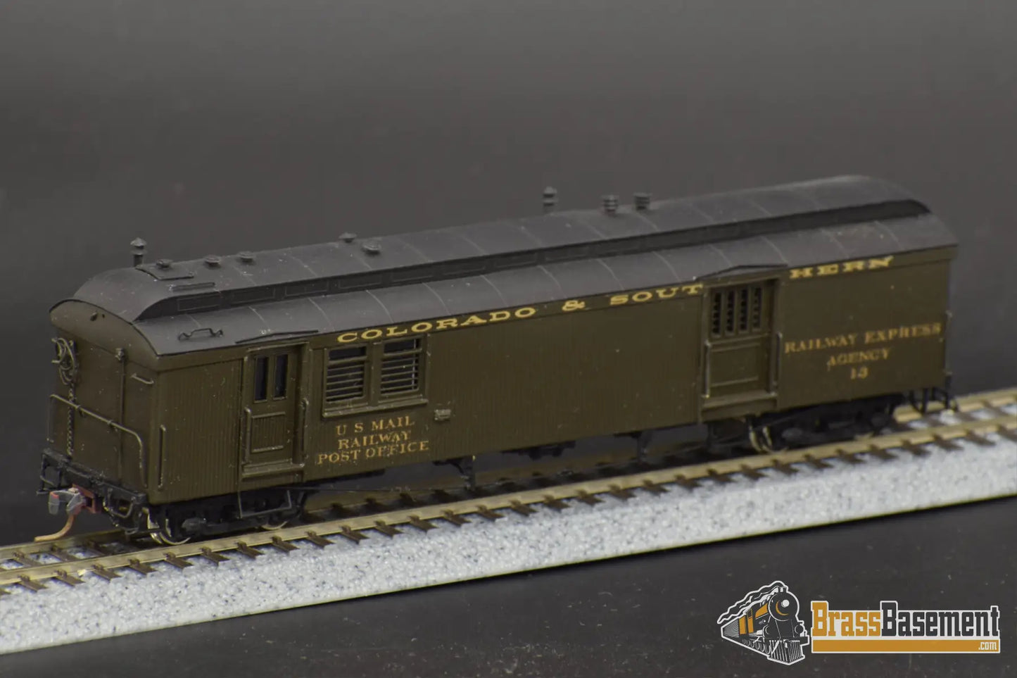 Hon3 Brass - Omi 3175 Colorado & Southern Baggage Mail Car #13 Nice Custom Passenger