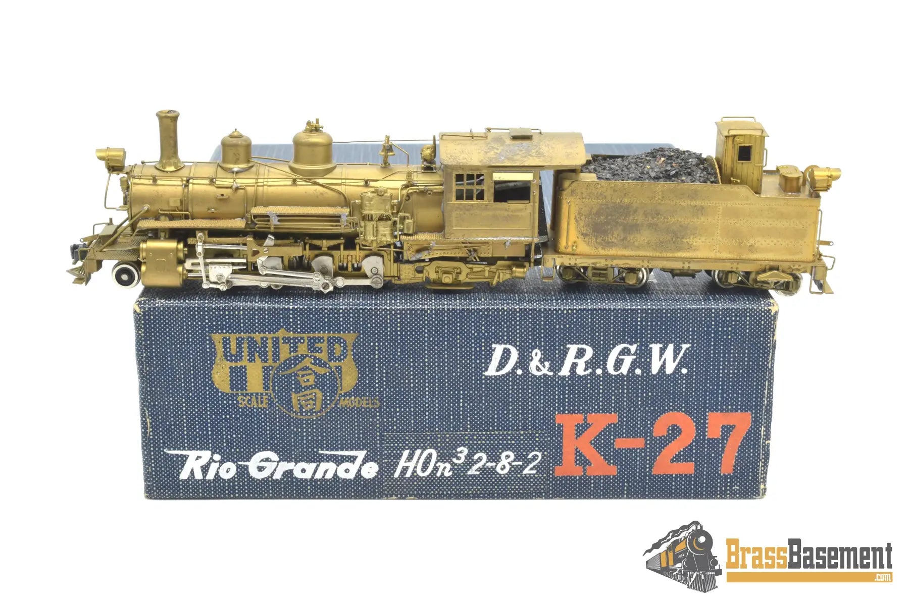 Hon3 Brass - Pfm D&Rgw Rio Grande K - 27 2 - 8 - 2 Early 60S Run Unpainted Steam
