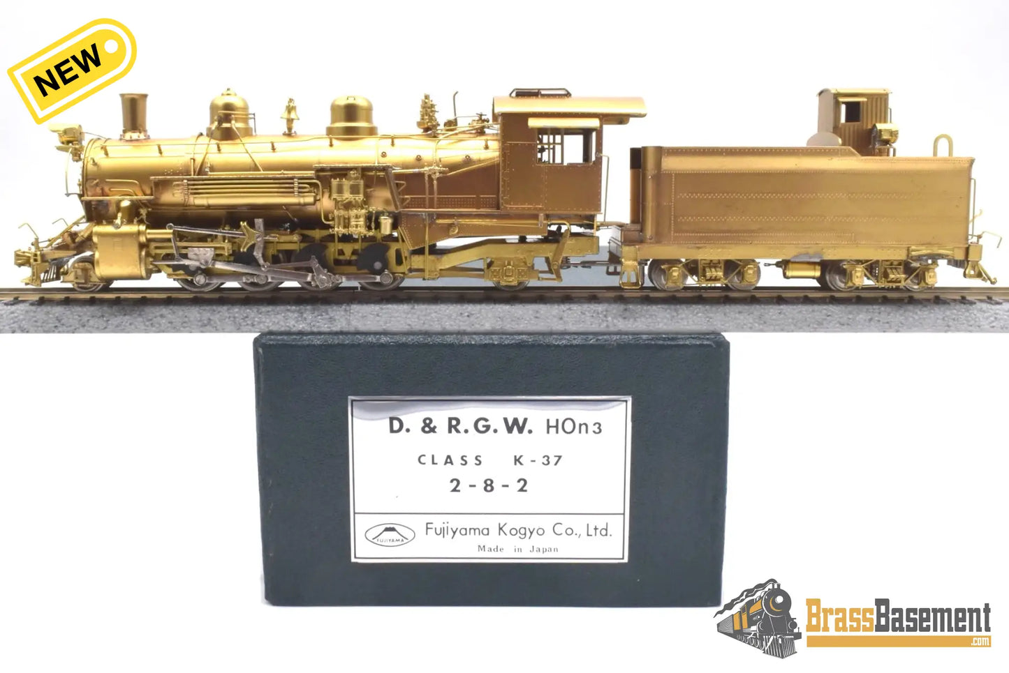 Hon3 Brass - Pfm Fujiyama Drgw Rio Grande K-37 2-8-2 Mikado Mint Unpainted Steam