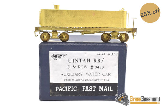 Hon3 Brass - Pfm Uintah Railroad/Rio Grande #0470 Auxilary Water Car Mint Steam