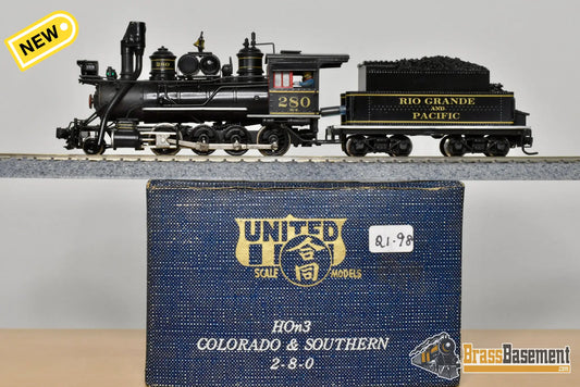 HOn3 Brass - PFM United C&S Colorado & Southern 2-8-0 Private Road Rio Grande & Pacific - Pro Paint - Steam