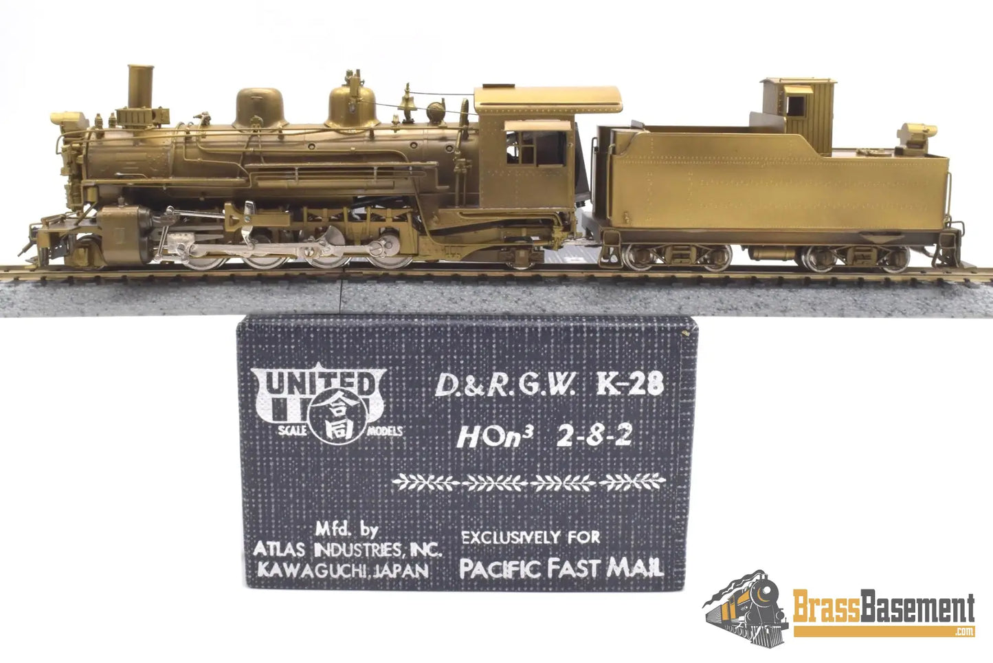 Hon3 Brass - Pfm United D&Rgw Rio Grande K-28 2-8-2 1975 Final Run Mint Unpainted Steam
