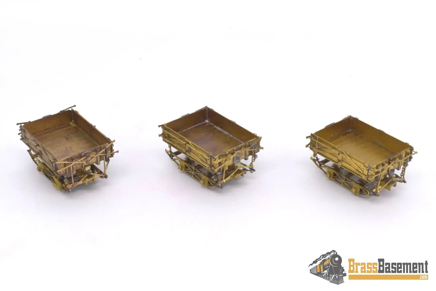 Hon3 Brass - Psc 15052 Westside Lumber Co Wslco Side - Dump Ballast Car Set Of 3 Unpainted Steam